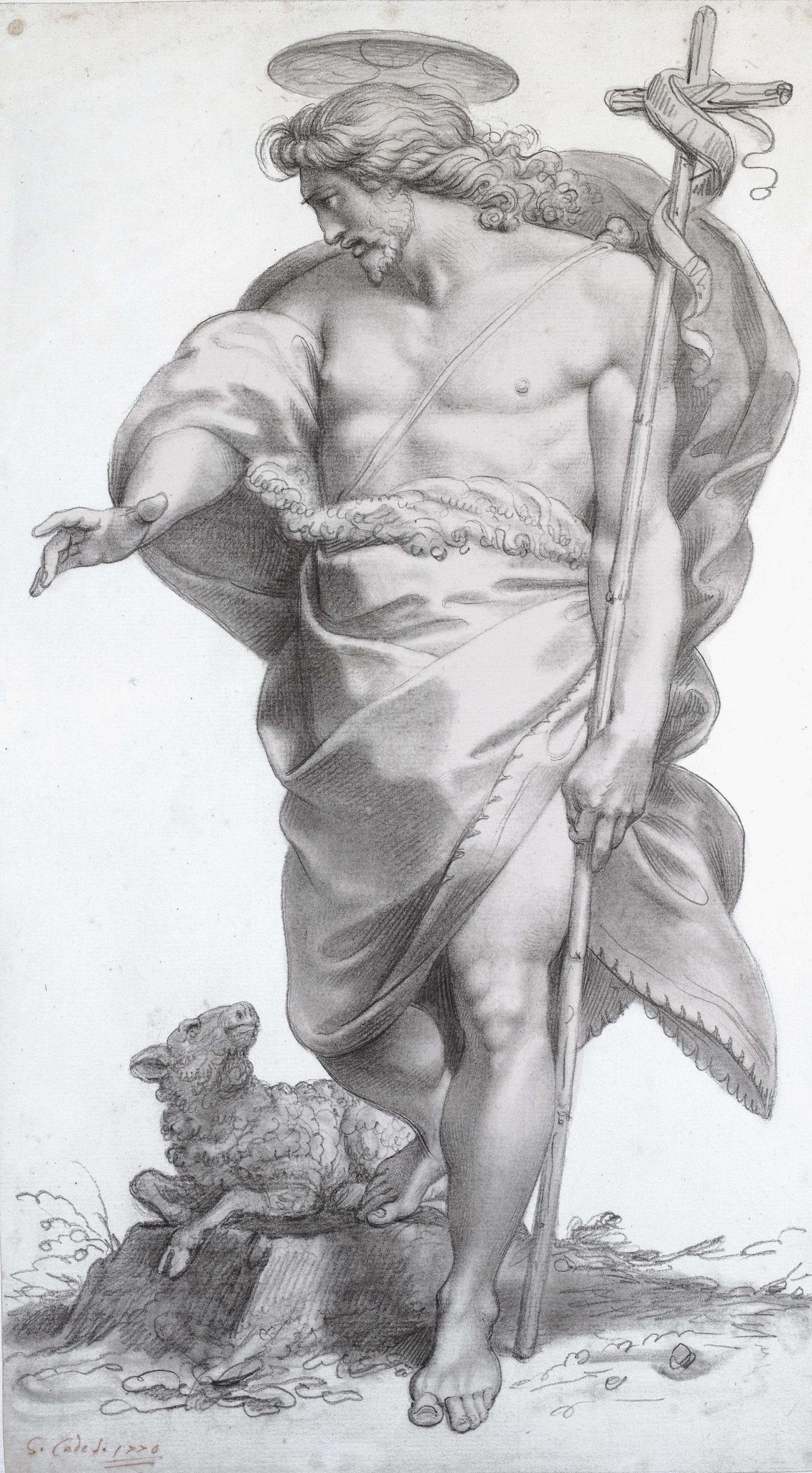 Giuseppe Cades - Standing Figure Of St. John The Baptist