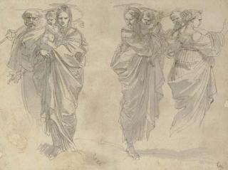 Giuseppe Cades - Three studies of the Holy Family