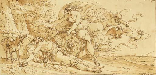 Giuseppe Cades - Venus Weeping Over The Body of Adonis