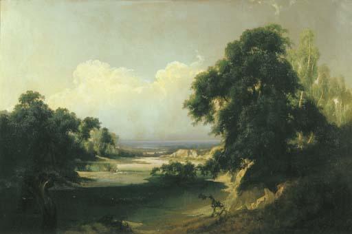 Giuseppe Camino - Paesaggio Fluviale Con Lavandaie