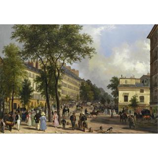 Giuseppe Canella - Italian A Boulevard In Paris