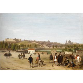 Giuseppe Canella - Italian View Of The Palacio Real And San Francisco El Grande, Madrid