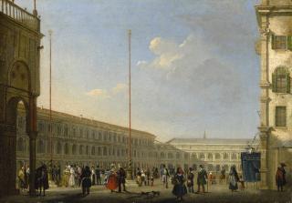 Giuseppe Canella - Venice, A View Of Piazza San Marco From Piazzetta Dei Leoncini
