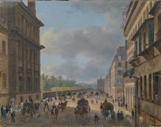 Giuseppe Canella - Vue du Pavillon de Marsan à Paris