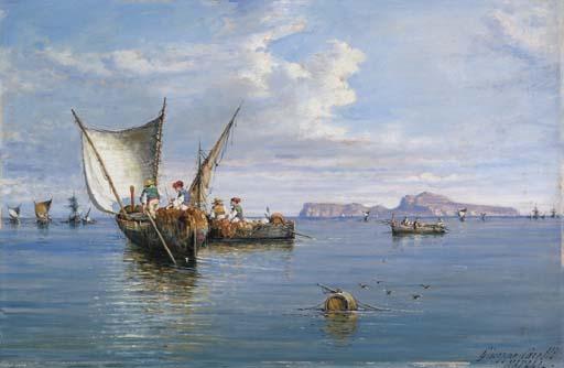 Giuseppe Carelli - Scena di Pesca A Ischia