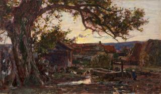 Giuseppe Carozzi - Scorcio di vita rurale