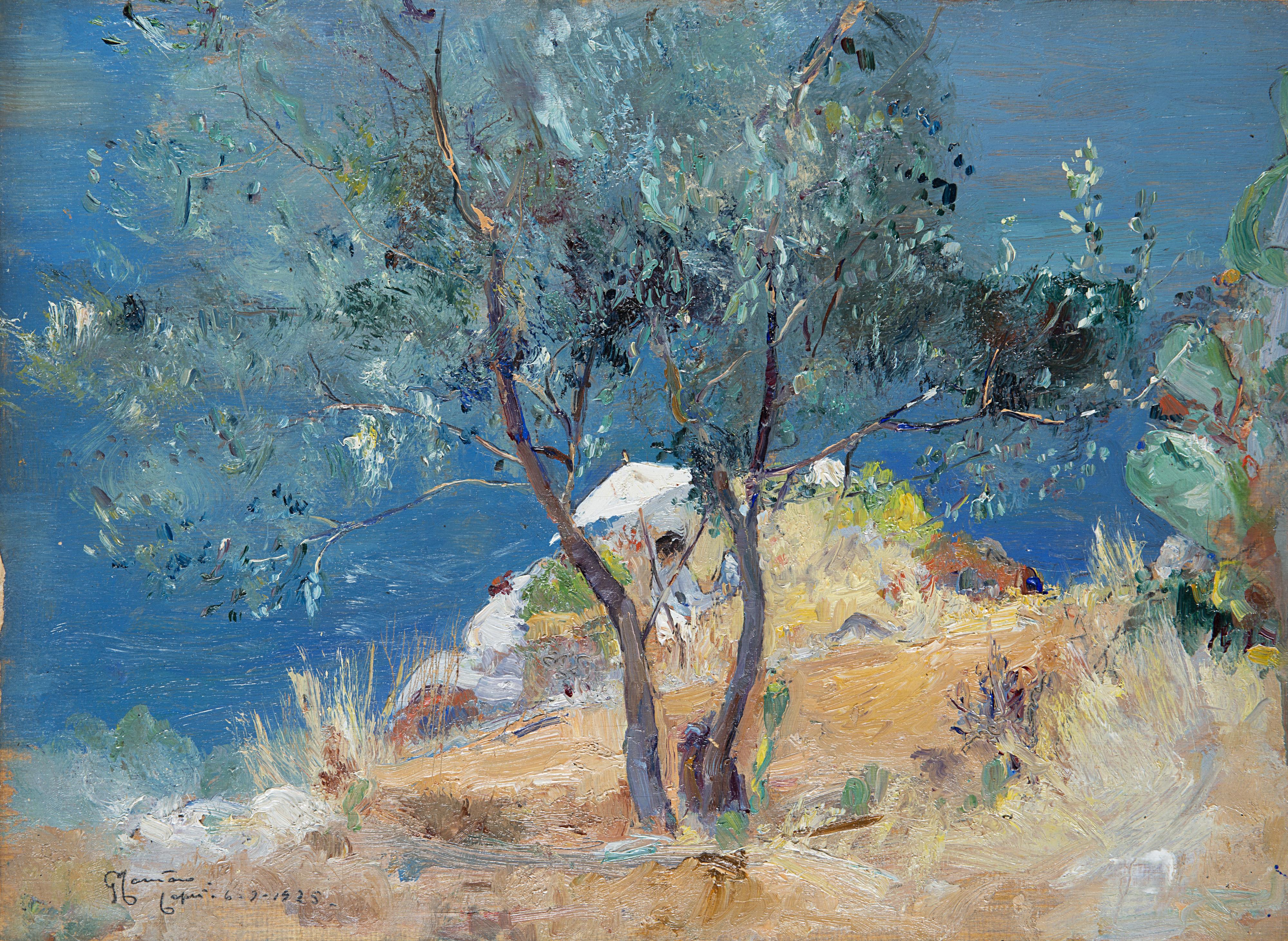 Giuseppe Casciaro - La pittrice. Capri