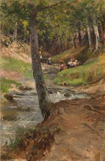 Giuseppe Casciaro - La sorgente nel bosco di San Cataldo. Basilicata