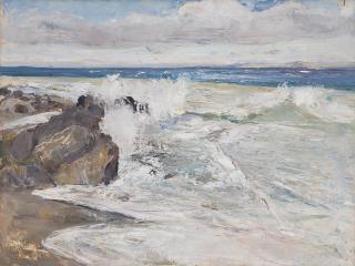 Giuseppe Casciaro - Marina con scogliera