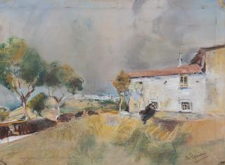 Giuseppe Casciaro - Paesaggio con casolare