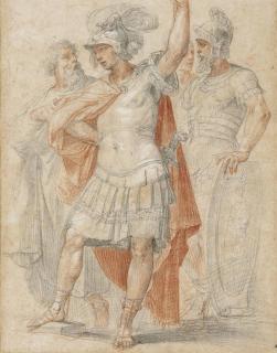 Giuseppe Cesari, Il Cavalier D\'Arpino - King David Accompanied By Three Of His Followers