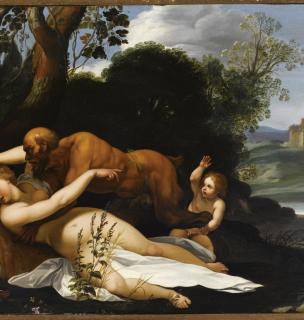 Giuseppe Cesari - Giove E Antiopeon 4Th March 1991  The Ministero Per I Beni E Le Attività Culturali Declared This Painting As A Very Important Work Of Art With Cultural Interest. This Lot Cannot Be Exported.