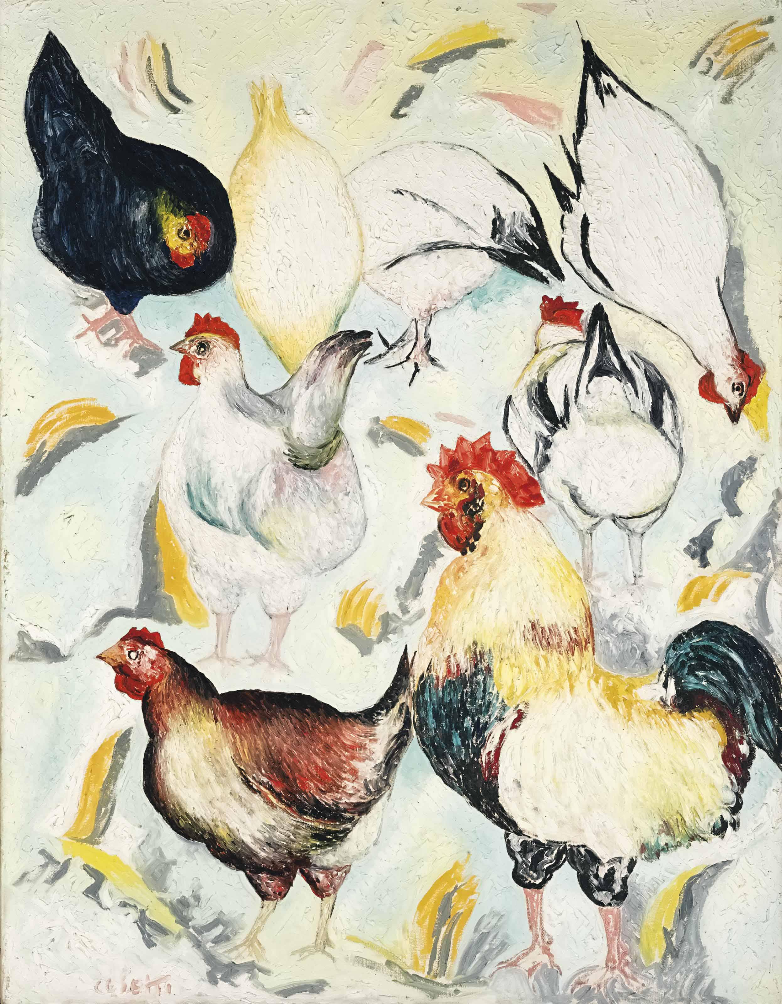 Giuseppe Cesetti - Galline