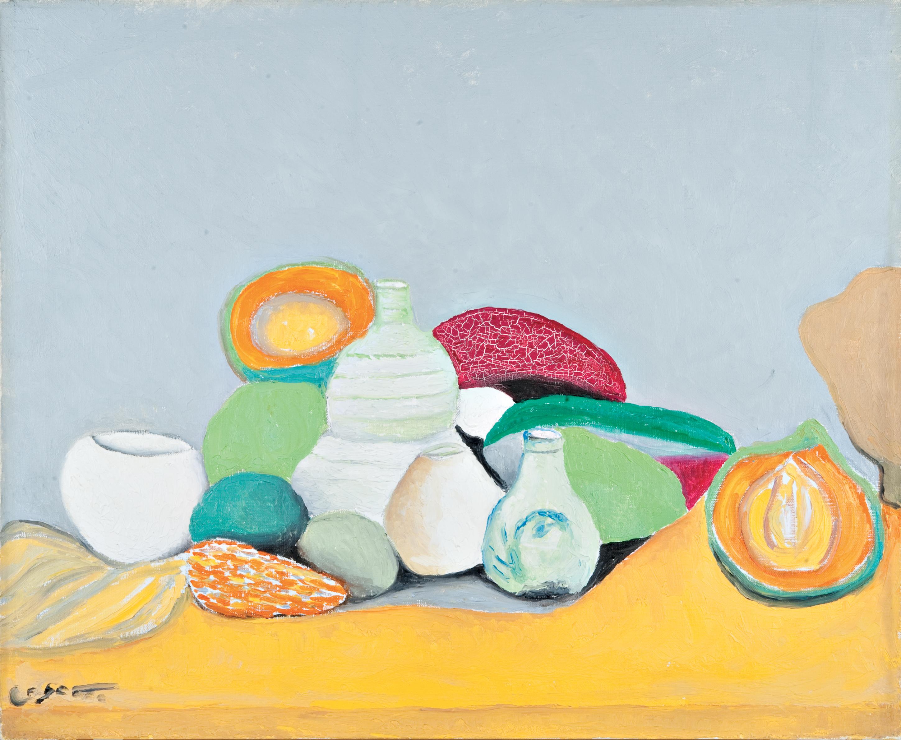 Giuseppe Cesetti - Natura morta con vasetti