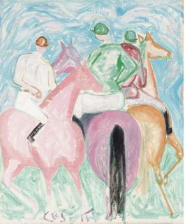 Giuseppe Cesetti - Tre fantini a cavallo