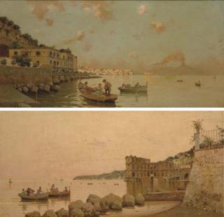 Giuseppe Cosenza - Fishermen Off The Neopolitan Coast