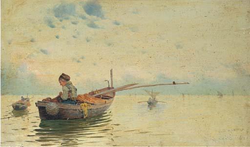 Giuseppe Cosenza - Pescatori Nel Golfo, 1883