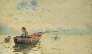 Giuseppe Cosenza - Pescatori Nel Golfo, 1883