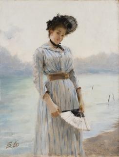 Giuseppe De Nittis - Donna con ventaglio