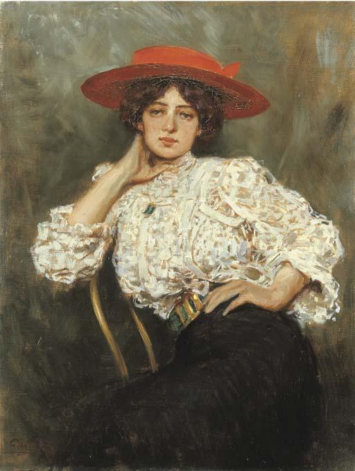 Giuseppe De Sanctis - Il cappellino rosso