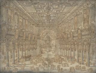 Giuseppe Galli Bibiena - The interior of S. Maria in Aracoeli, Rome