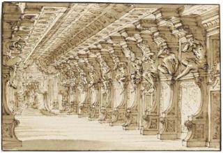 Giuseppe Galli Bibiena - Une salle du trône en perspective