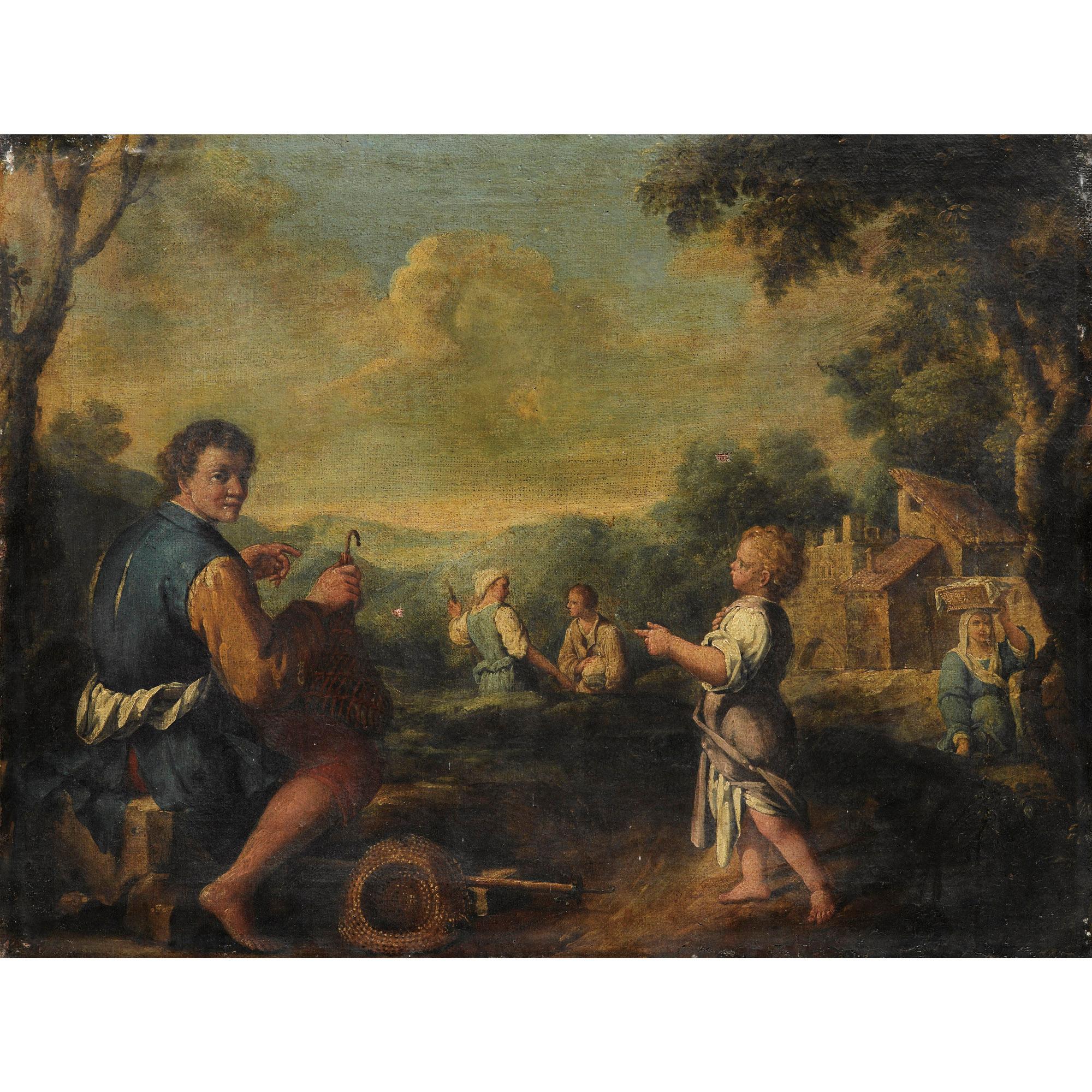 Giuseppe Gambarini - Rejouissances Paysannes Dans La Campagne Italienne