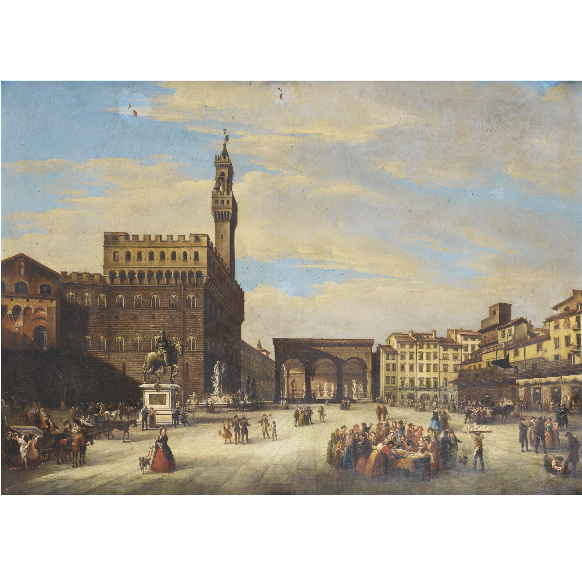 Giuseppe Gherardi - Florence, Piazza Della Signoria