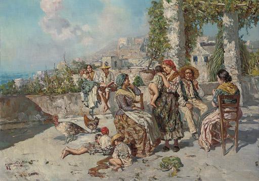 Giuseppe Giardiello - A family gathering, Naples