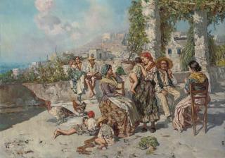 Giuseppe Giardiello - A family gathering, Naples
