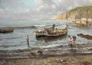 Giuseppe Giardiello - Fishing boats off the Neapolitan coast