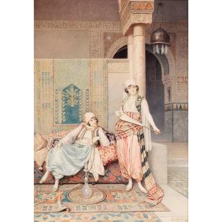 Giuseppe Guidi - Deux Orientales Dans Un Intérieur