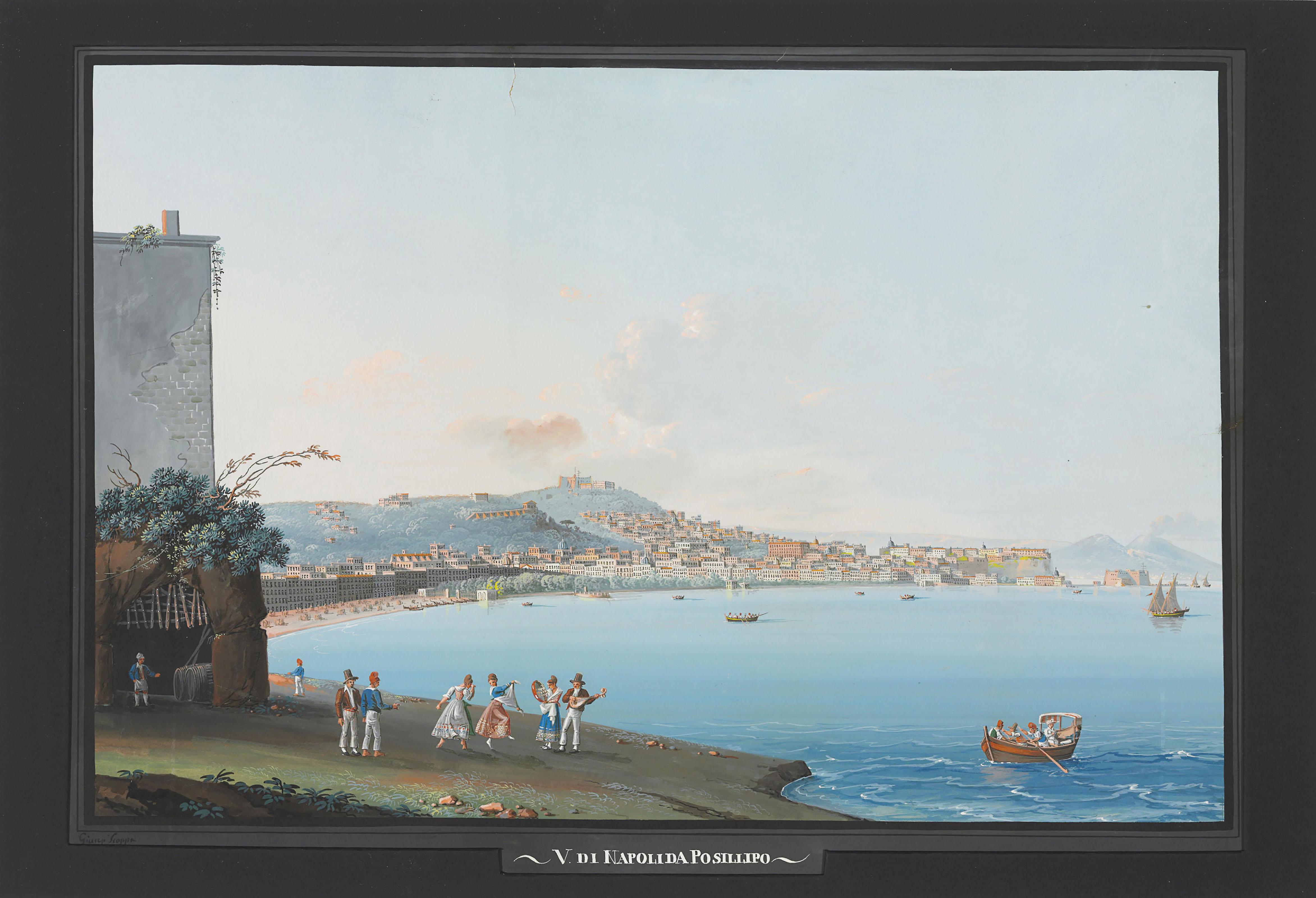 Giuseppe Gustavo Scoppa - The Bay of Naples seen from the West