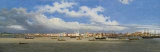 Giuseppe Leone (Joseph León) Righini - A Panoramic View Of The Bay Of Belém Do Pará, Brazil