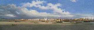 Giuseppe Leone Righini - A Panoramic View Of The Bay Of Belém Do Pará, Brazil
