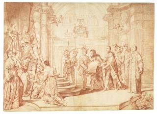 Giuseppe Maria Crespi - The Pepoli Brothers Presenting A Petition To A King, Probably Louis Xiv