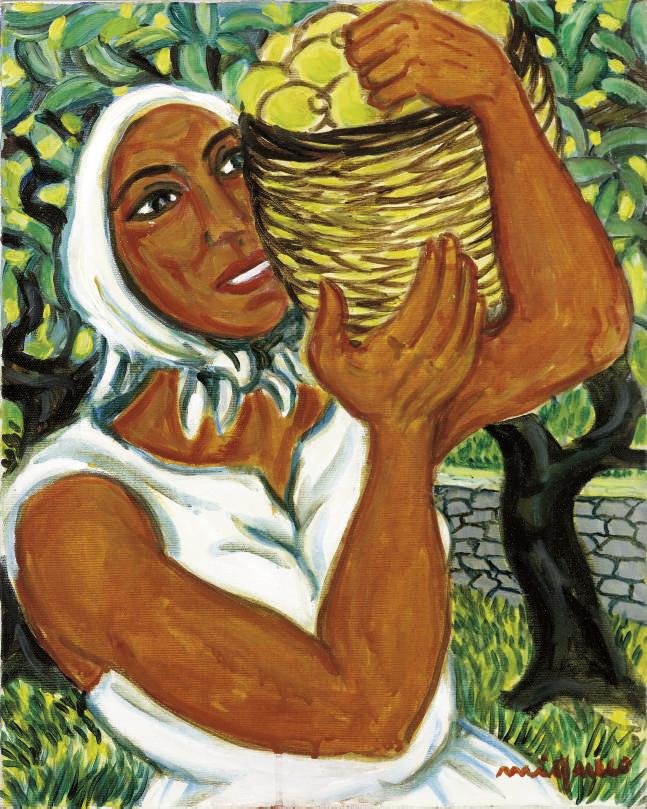 Giuseppe Migneco - Raccoglitrice di limoni