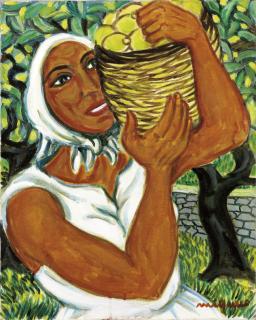 Giuseppe Migneco - Raccoglitrice di limoni