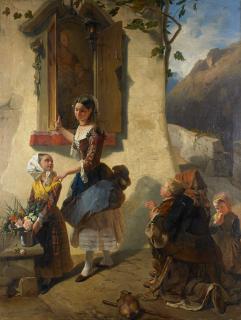 Giuseppe Molteni - La festa ad un\' immagine di Maria Vergine in campo aperto nella Brianza