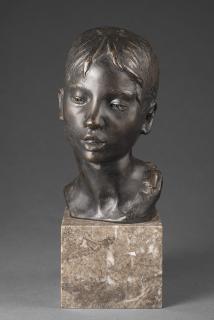 Giuseppe Moretti - Ritratto di fanciulla con chignon