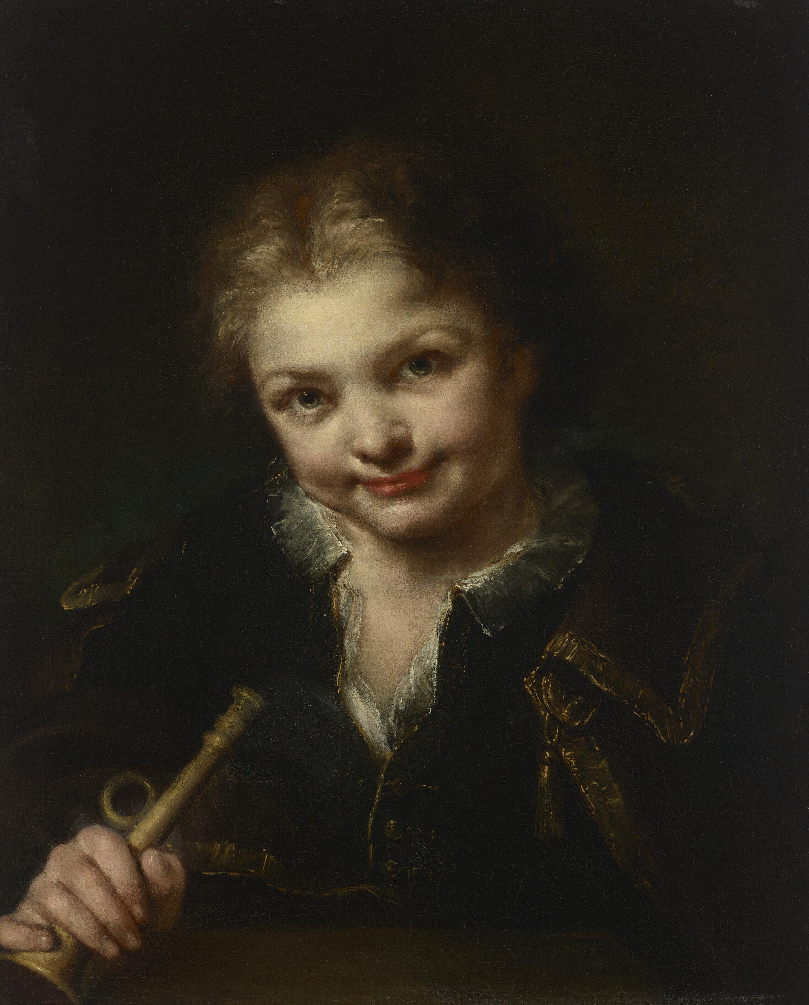 Giuseppe Nogari - A boy with a trumpet