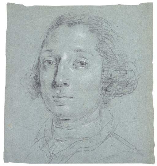 Giuseppe Nogari - Portrait of a man, bust-length, in a white stock