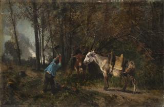 Giuseppe Palizzi - Lo spaccalegna nel bosco