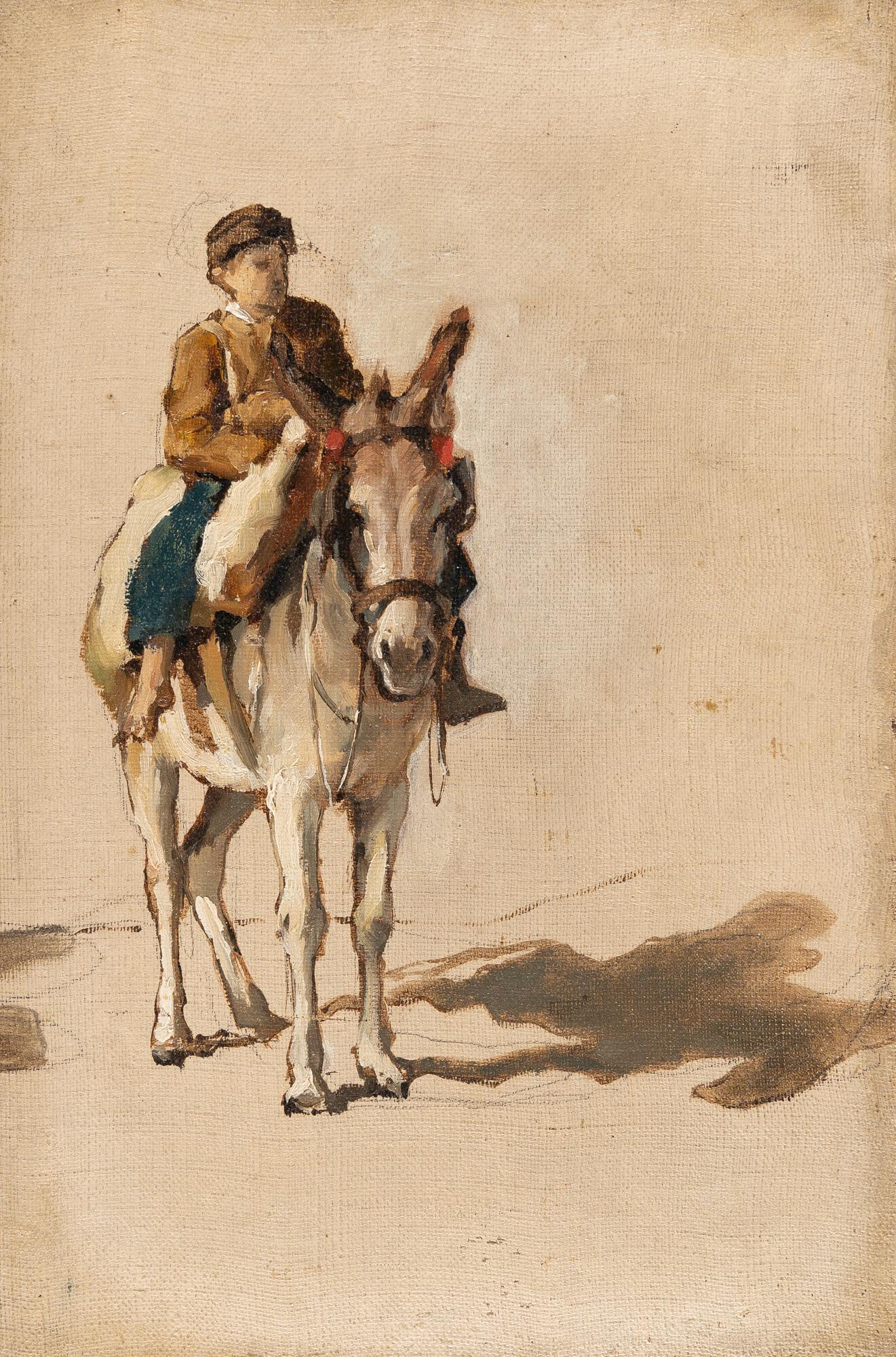 Giuseppe Palizzi - Reiter auf einem Maultier