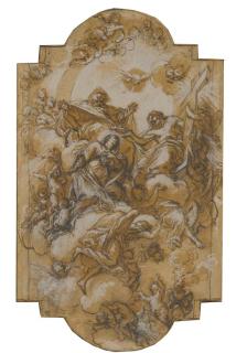 Giuseppe Passeri - Le Couronnement de la Vierge: étude pour un plafond