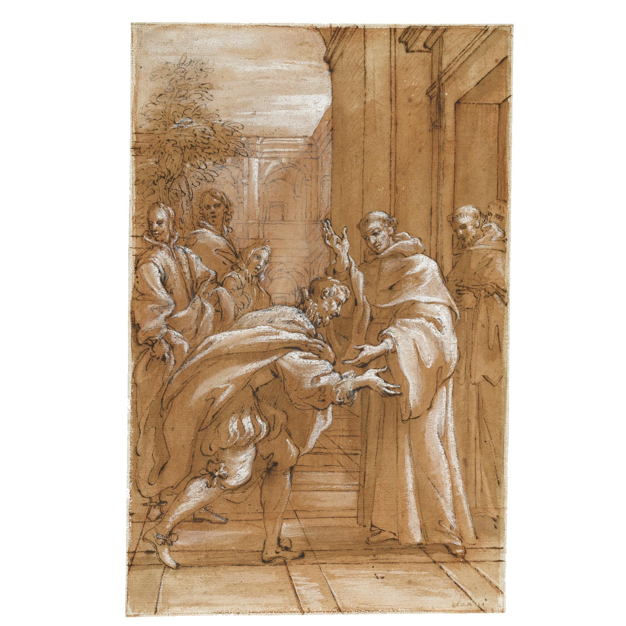 Giuseppe Passeri - St Bernard Received Into The Abbey Of Citeaux By St Stephen Harding