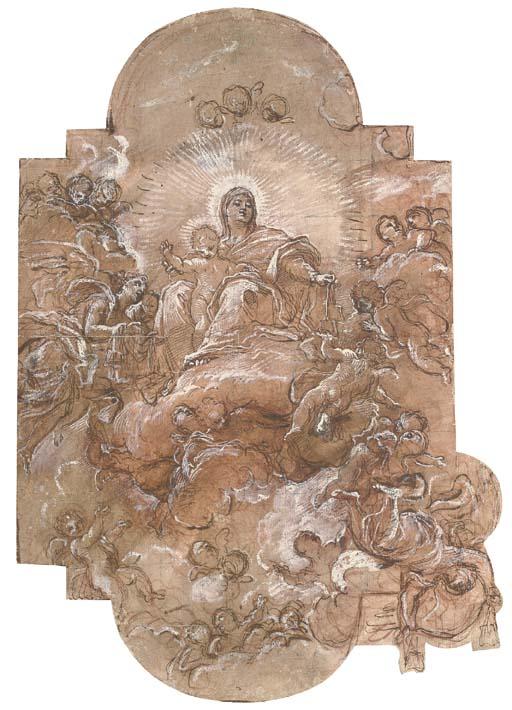 Giuseppe Passeri - The Madonna And Child In Glory, Attended By A Company of Angels