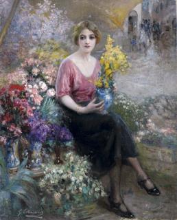 Giuseppe Pennasilico - La Fioraia di Campo D\'Oro-Roma\'