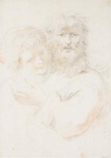 Giuseppe Piattoli - Un vieillard barbu avec une jeune femme