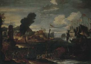 Giuseppe Pinacci - Battaglia in un porto